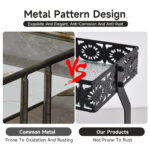 Bathroom Countertop Organizer, 2 Tier Wood Bead Vanity Organizer Tray for Bathroom Cosmetic Skincare Perfume Kitchen Coffee Station Organization(Black,Classic) - 图片 2