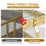 Electric Toothbrush Holder for Bathroom Countertop 5 Metal Slots Toothpaste Razor Mouthwash Organizer, Gold - 图片 3