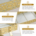 Electric Toothbrush Holder for Bathroom Countertop 5 Metal Slots Toothpaste Razor Mouthwash Organizer, Gold - 图片 9